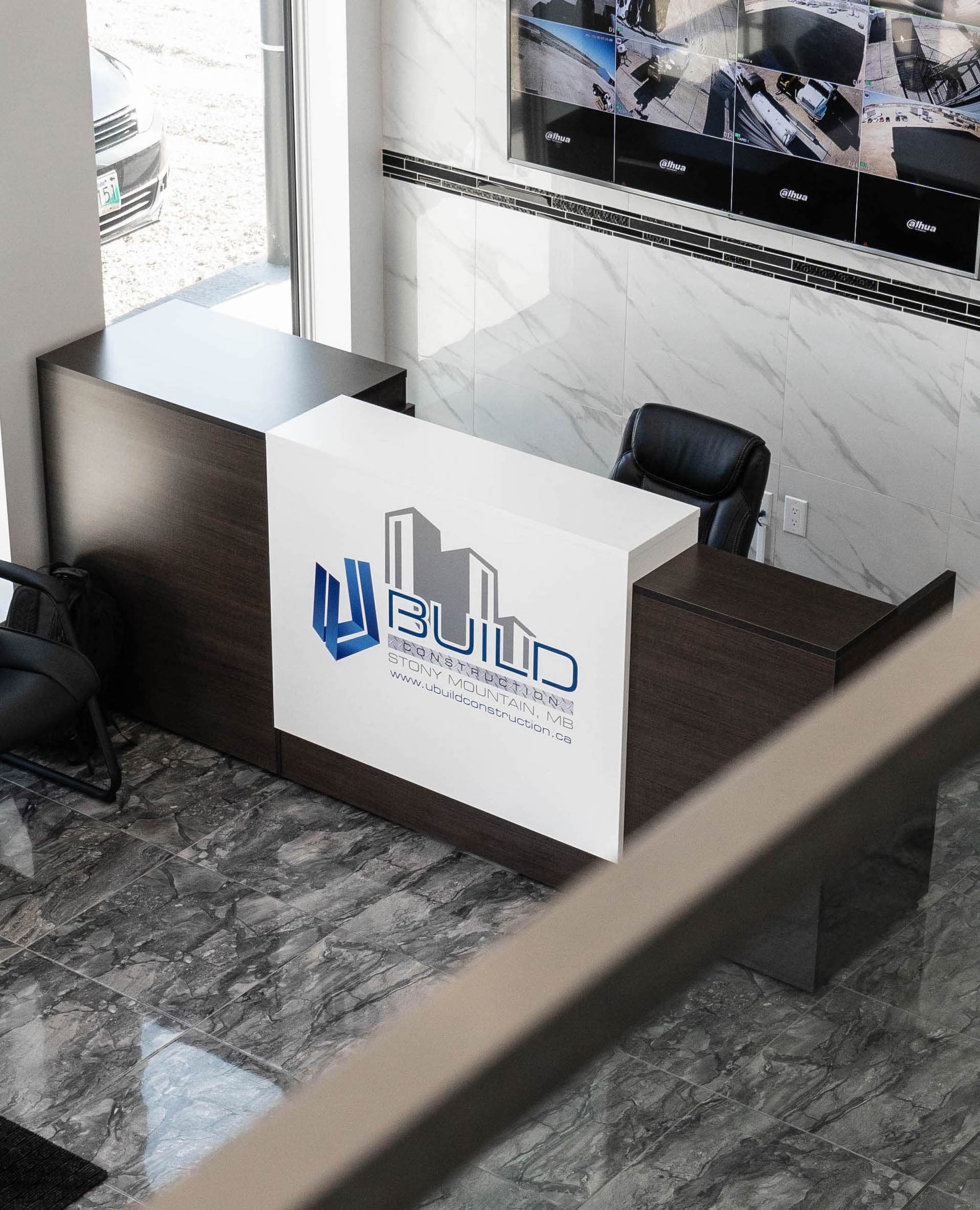 U Build reception desk at the Stony Mountain office